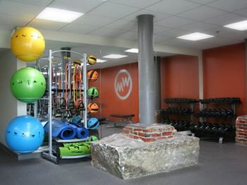 Fitness center with yoga space